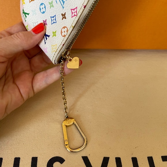 Louis Vuitton Multicolor Pochette Plate Rare Auth - Picture 8 of 16